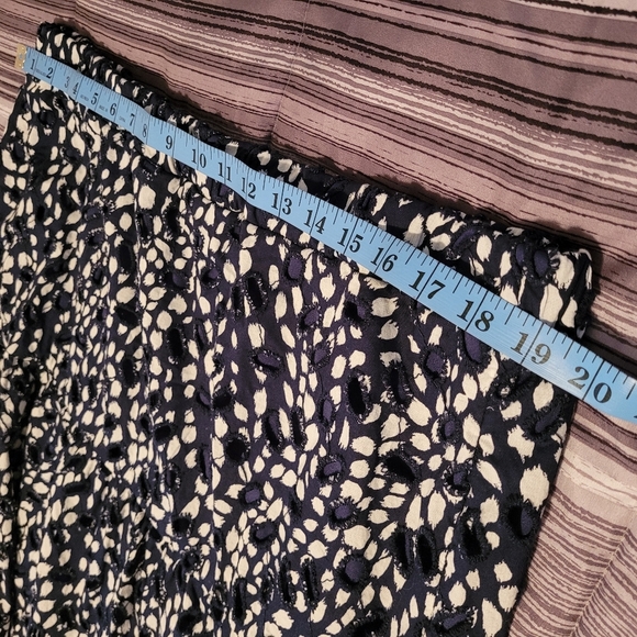 SimplyVera Vera Wang Women's XXL navy blue white tiered eyelet lace skirt cotton - Picture 12 of 12